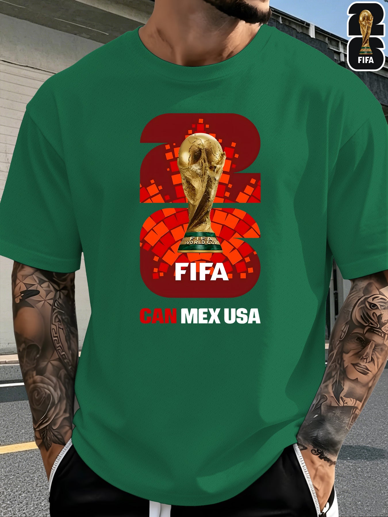 Men's FIFA 2026 World Cup T-Shirt Casual Polyester Top