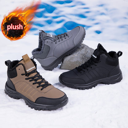 VOLARPISADA Women's & Men's-like (Unisex) Winter Snow Boots - Cold-Proof Thickened Warmth, Traction Tread, Microfiber -like Upper - Heavy-Duty Round Toe for Ice Walking, Hiking, Skiing - Large Size Available (Brand