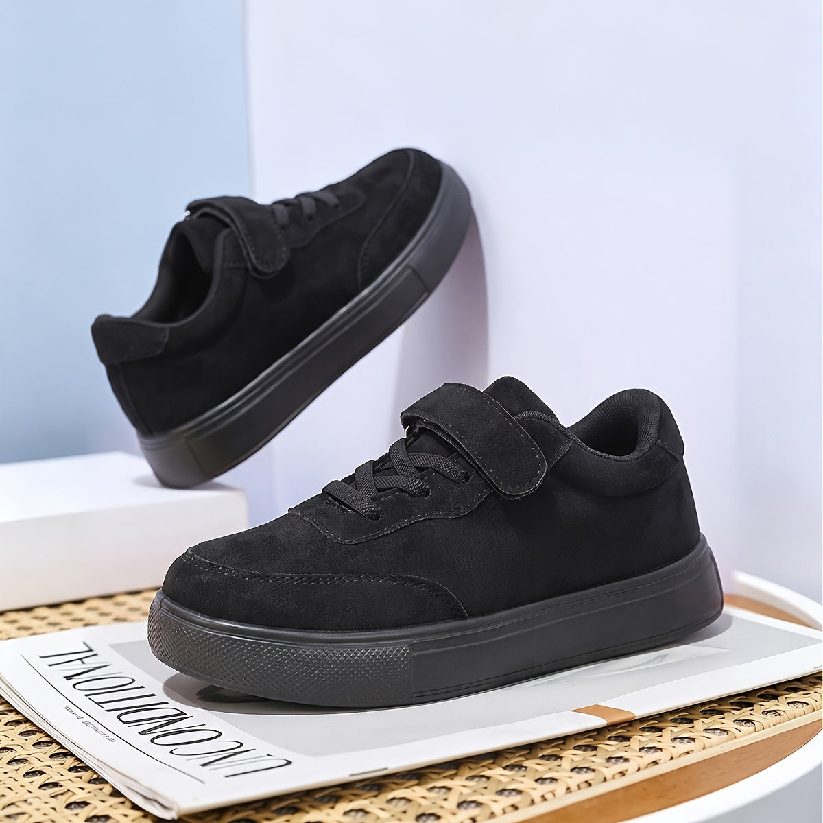 Unisex Kids Low-Top Sneakers with Non-Slip Soft EVA Sole