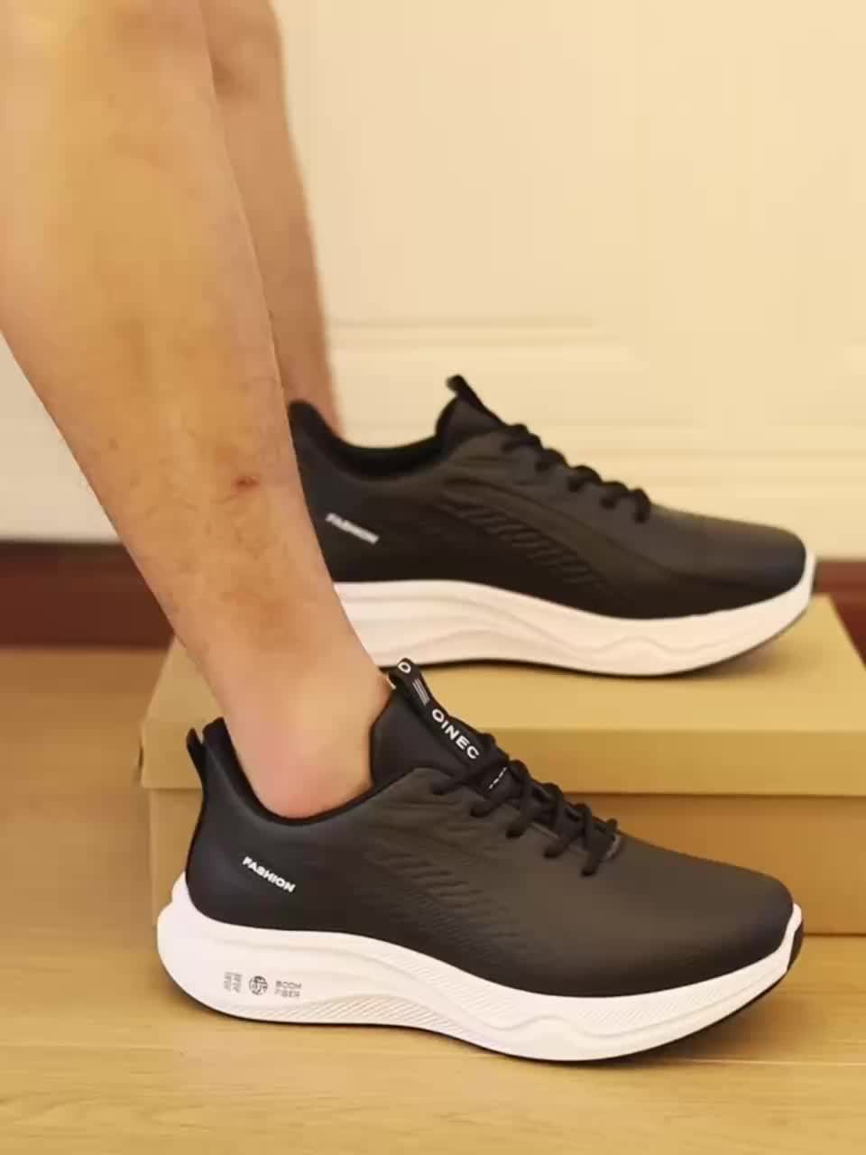 Men's Autumn/Winter High Quality Versatile Work Shoes, Trendy Fashionable Anti-Slip Lightweight Sneakers for Students, Men's Running Shoes - ayq
