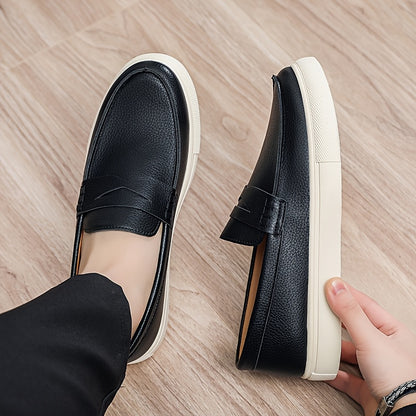 Men's Casual Slip-On Loafers with Non-Slip PVC Sole