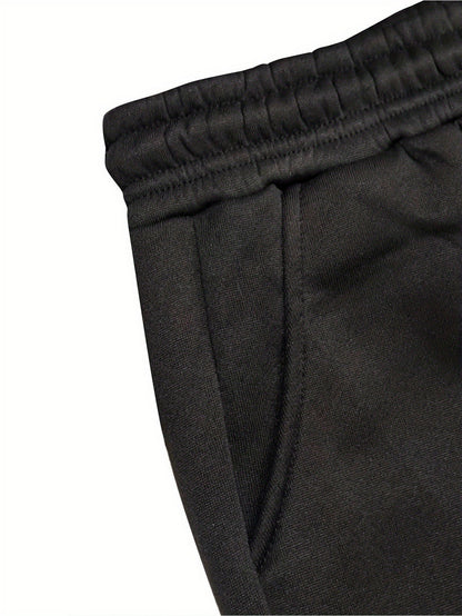 Men's Autumn and Winter Casual Loose Couple Hoodie Set, Stylish Sweatshirt with Long Pants Outfit