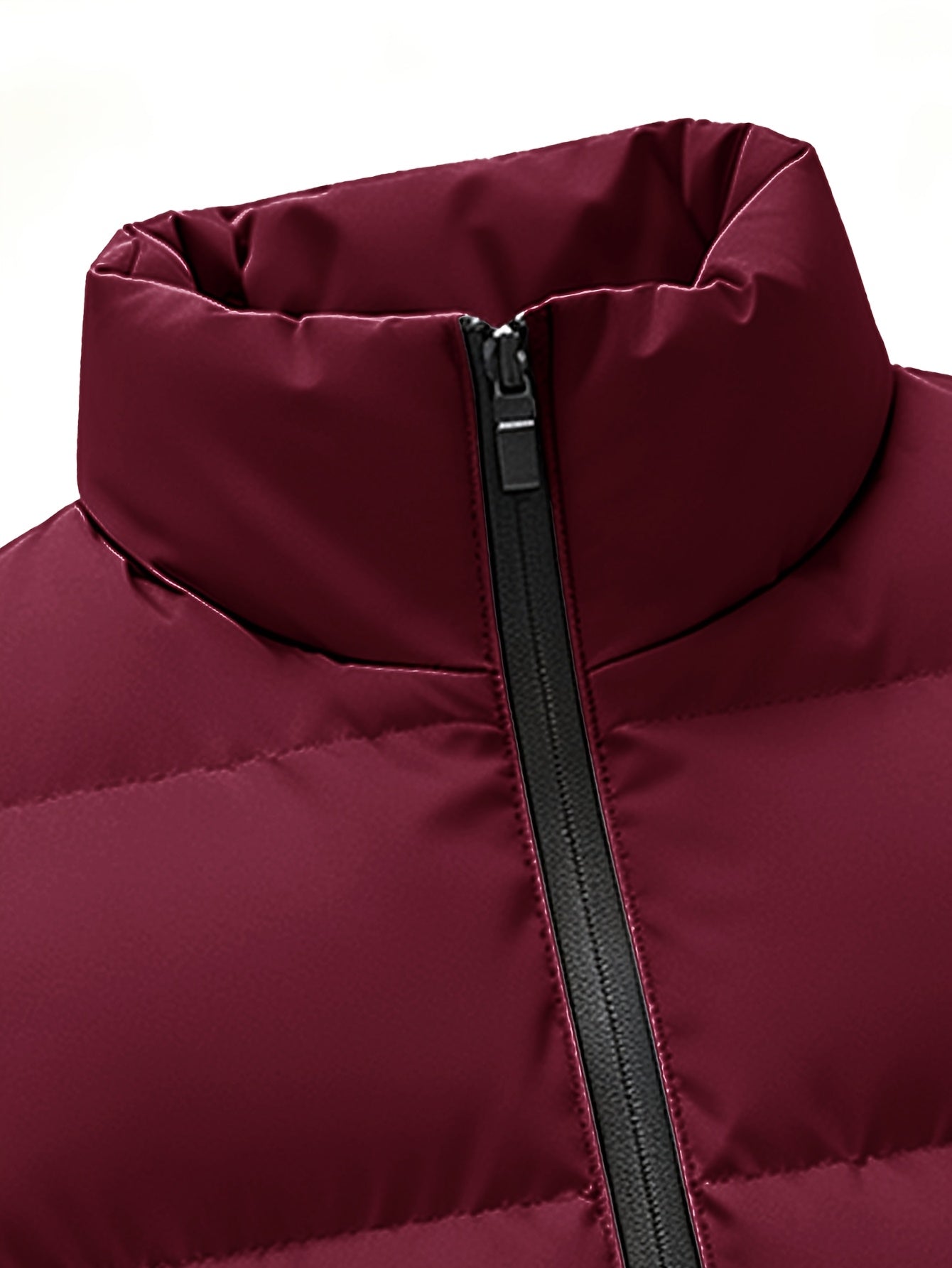 Men's Autumn-Winter Stand Collar Warm Polyester Vest