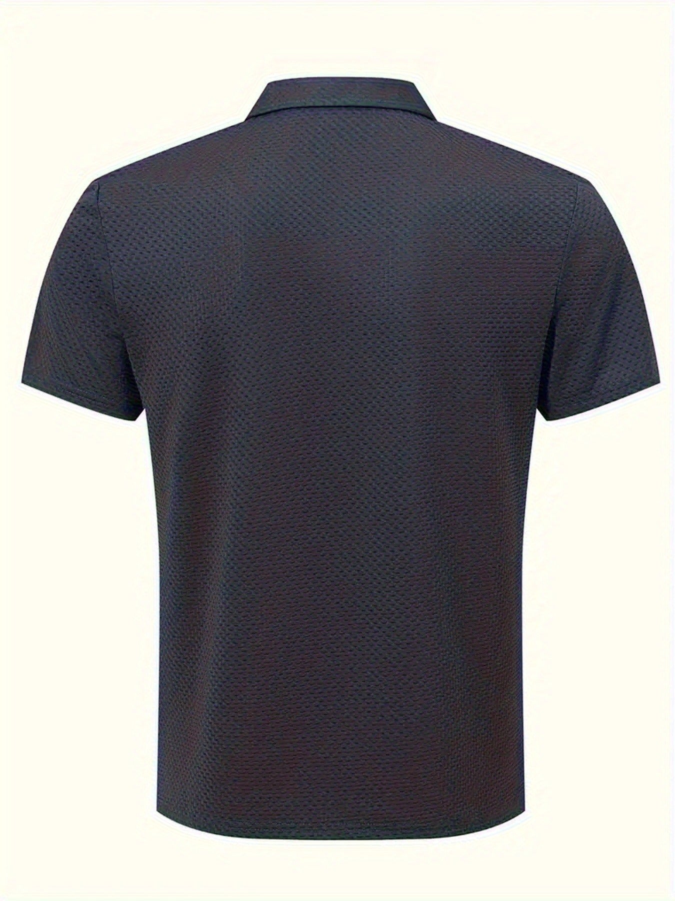 FS1128 Style Men'S Jacquard Polo Shirt with Unique Print Patterns, Casual Short Sleeves, Summer Fashion, Breathable Embossed Top, a Perfect Gift - ayq