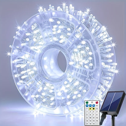 Solar Remote Control 19 Modes Outdoor Festival Party Decorations Garden Corridor Decoration Christmas Halloween Lights Wedding Proposal Scene New Year Decoration