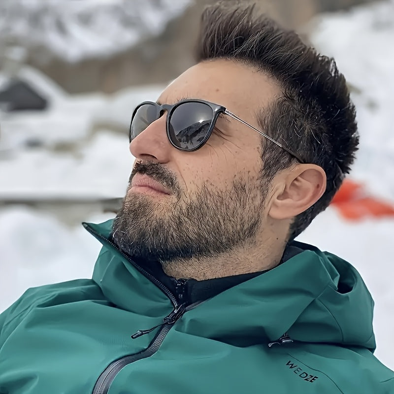 Round-Frame Casual Sunglasses with UV400 Protection for Everyday Wear