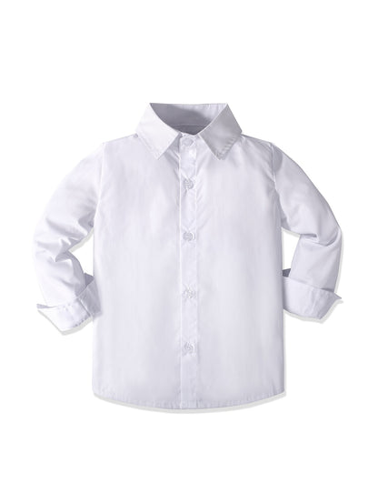 Boys' 4-Piece Preppy Suit Set with Vest and Bow Tie