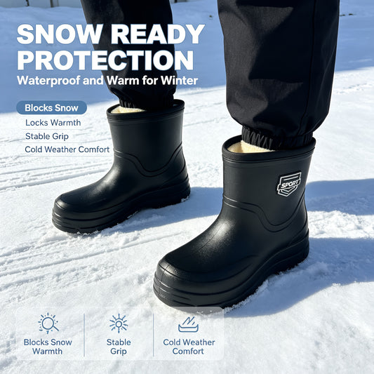 Men's Waterproof High-Top EVA Winter Snow Boots