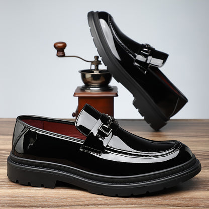 Men's Large Size Microfiber Leather Slip-On Loafers