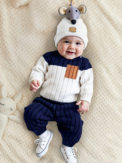 Boys Infant Long Sleeve Shirt & Pants Set Casual Fall Winter