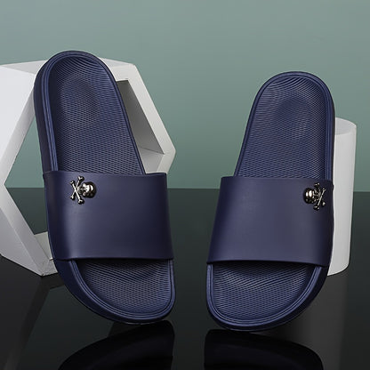 Men's Lightweight Anti-Odor Summer Slippers with Skull Print