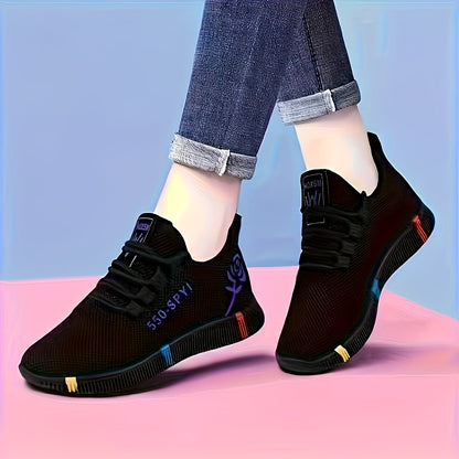 Women'S Casual Sports Shoes, Spring Fashion New Trendy Breathable Mesh Running Shoes, Anti-slip and Wear-resistant Lightweight Casual Shoe