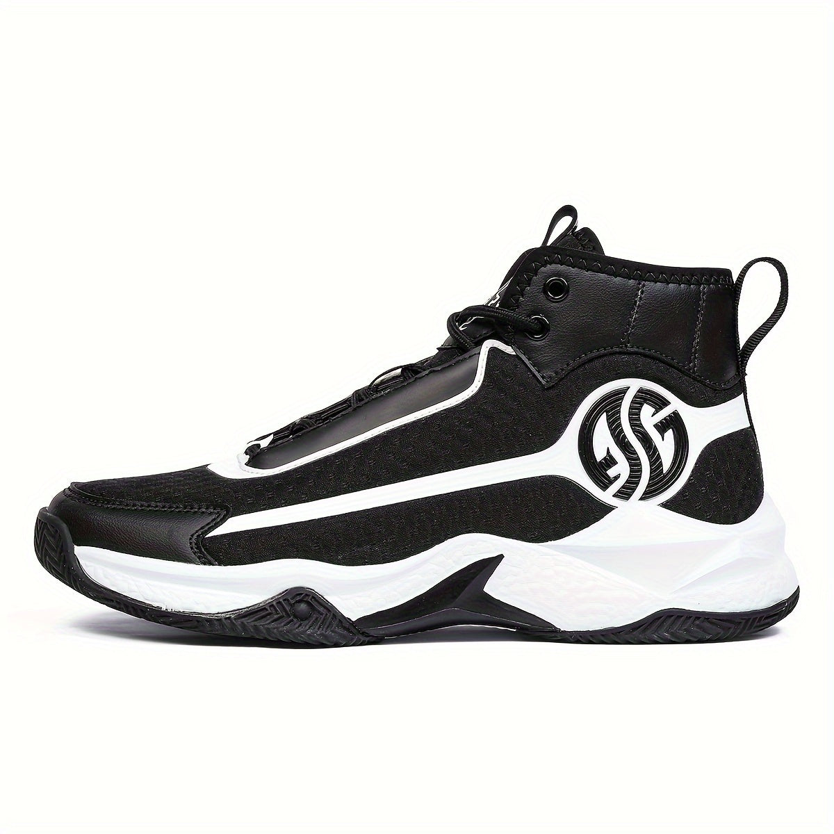Unisex Fashion Sports Sneakers - Casual Street Athletic Running Shoes with Breathable Fabric Upper, Mid Top Lace-Up, Rubber EVA Sole, All-Season Comfort, Round Toe for Training  Basketball