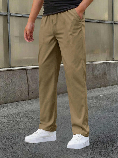 Boys' Casual Straight-Leg Polyester Long Pants for All Seasons