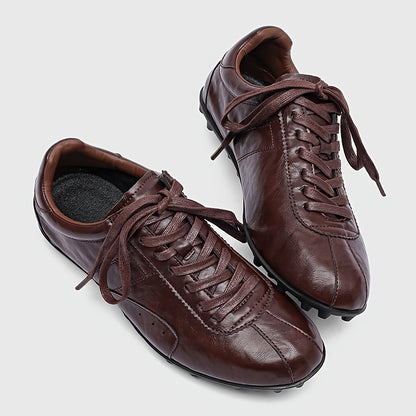 Men's Minimalist Pleated Casual Lace-Up Training Shoes