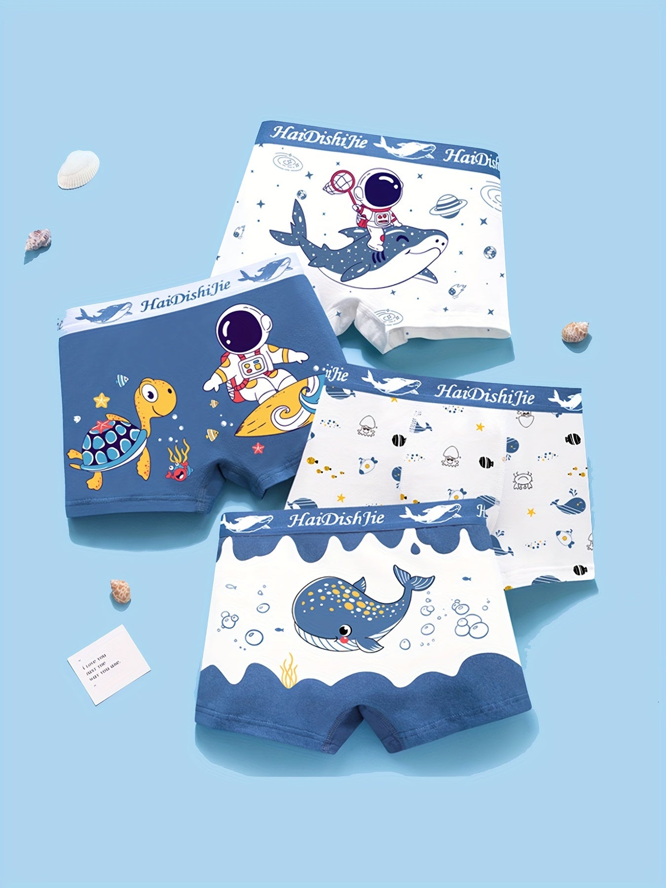 Toddler Boys Cartoon Boxer Briefs 4-Pack, Soft Cotton Blend