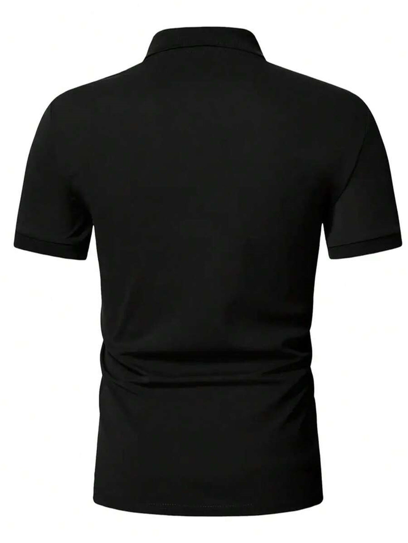 Men's Slim-Fit Zip Shirt with Short Sleeves, Featuring a Minimalist and Trendy Style. Designed with a Half-zip Collar, It Is Made of Soft, Skin-friendly Stretch Fabric That Is Breathable and Sweat-wicking. The Form-fitting De - ayq