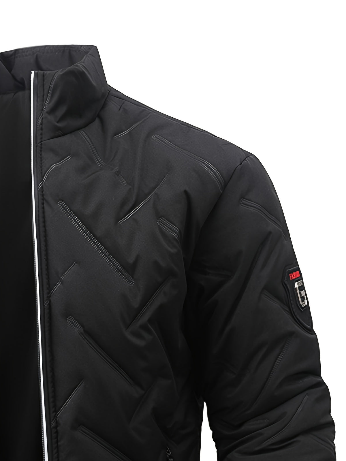 Men's Warm Thickened Jacket with Stand Collar for Autumn & Winter