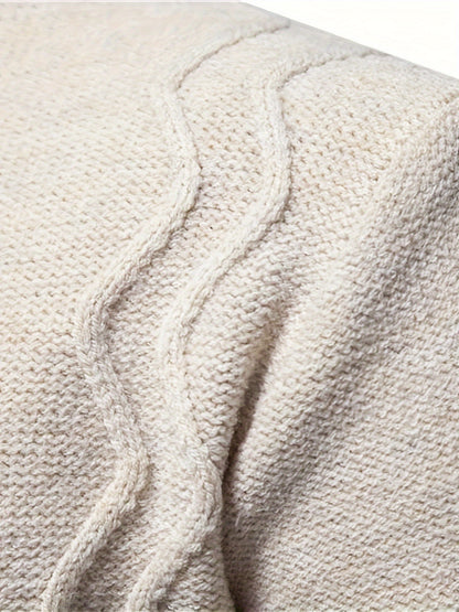 Men'S Colorful Jacquard Pullover Sweater with a Round Neck for Autumn And Winter