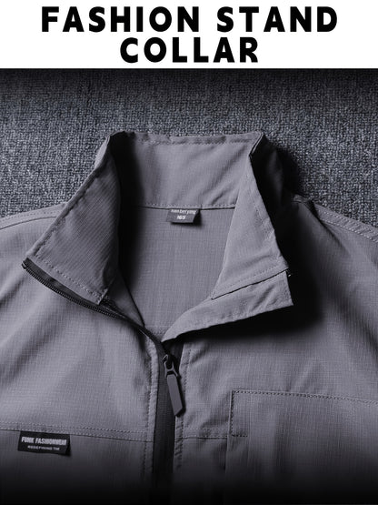 Men's Outdoor Softshell Jacket & Cargo Pants Set for Spring/Fall