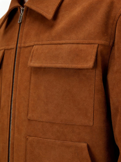 Men's Lapel Softshell Jacket Casual Spring/Fall Outerwear