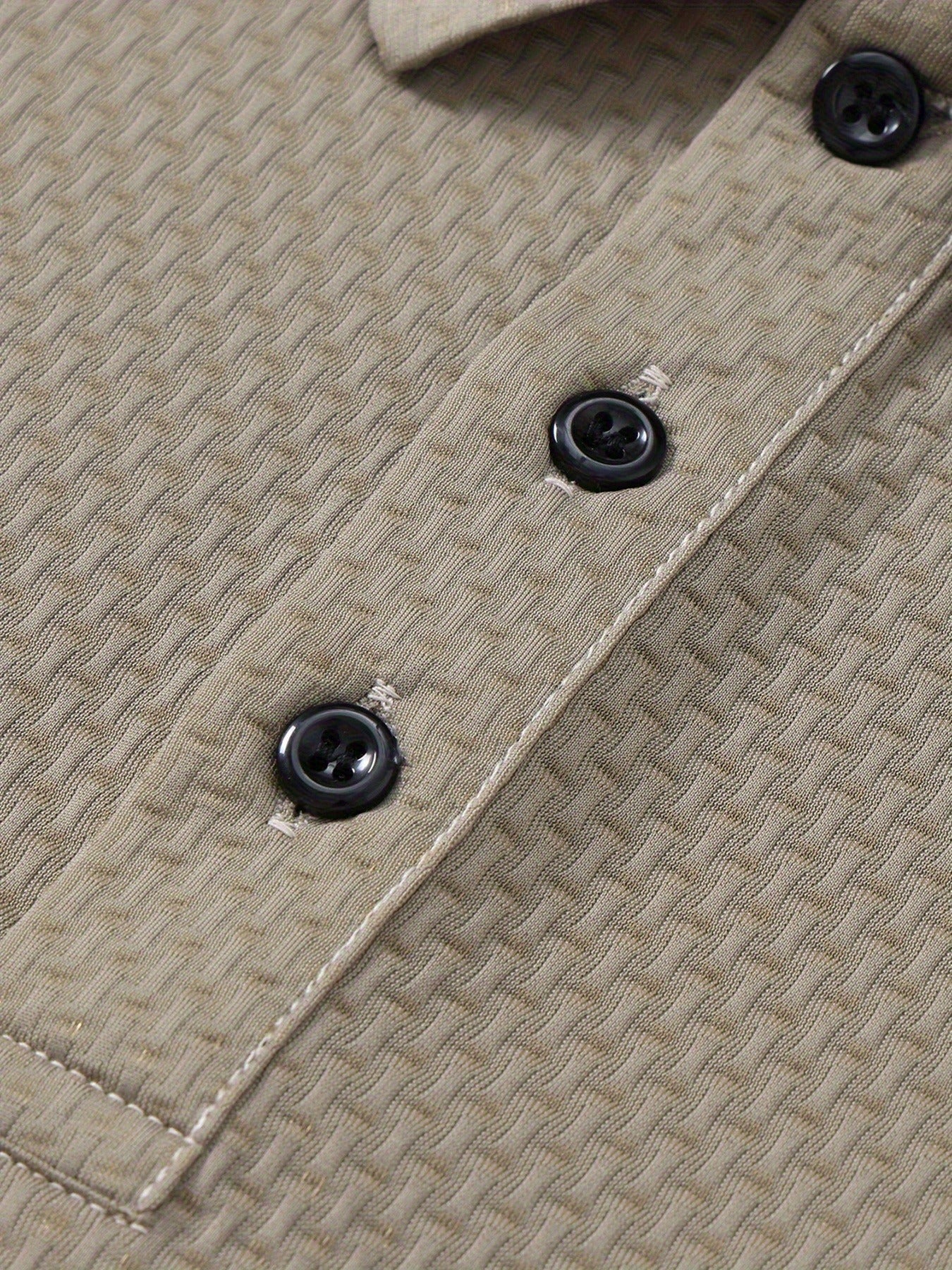 FS1128 Style Men'S Jacquard Polo Shirt with Unique Print Patterns, Casual Short Sleeves, Summer Fashion, Breathable Embossed Top, a Perfect Gift - ayq