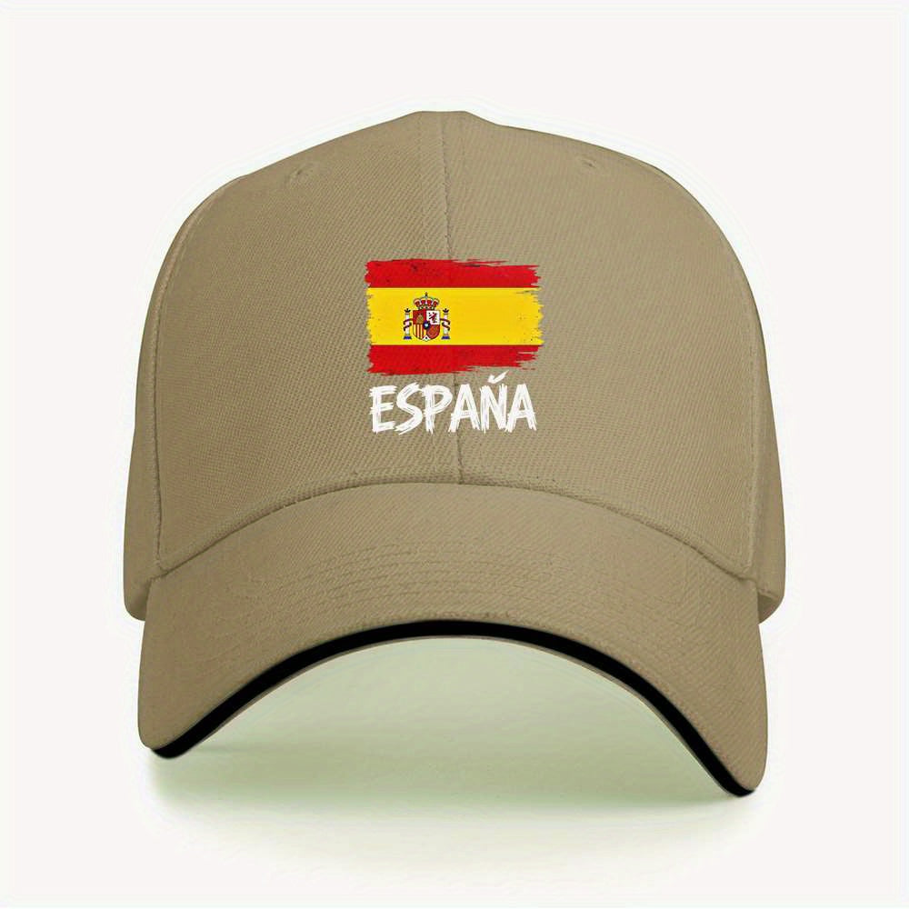 Lightweight Spanish Flag Cap with ESPANA Lettering for Fitness