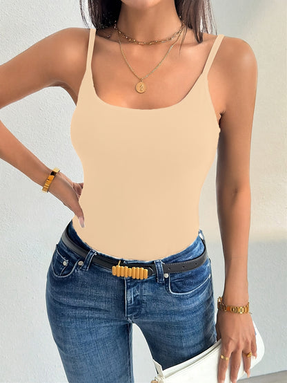 Ladies' Autumn And Winter Fashion Camisole with a Fleece Lining, Tailored for a Slim Fit, Warm, Suitable for Layering Or Wearing Alone, Stylish And Versatile