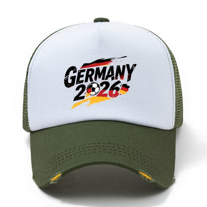 Unisex Germany Football 2026 Mesh Baseball Cap with Curved Brim
