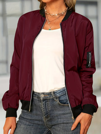 Women's Casual Windproof Jacket for Spring and Fall