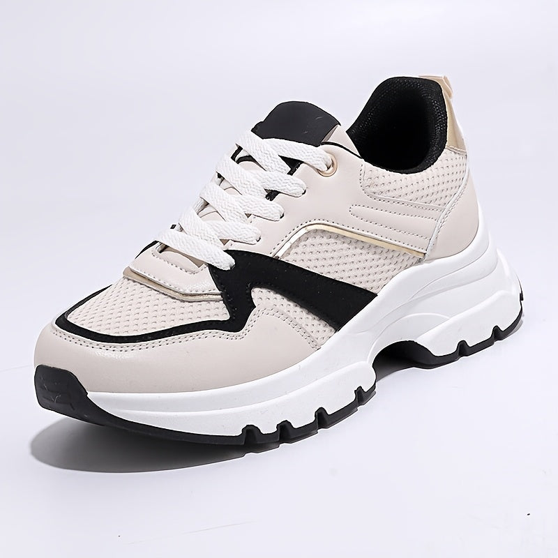 Women’s Lightweight Breathable Running Sneakers with Thick Sole