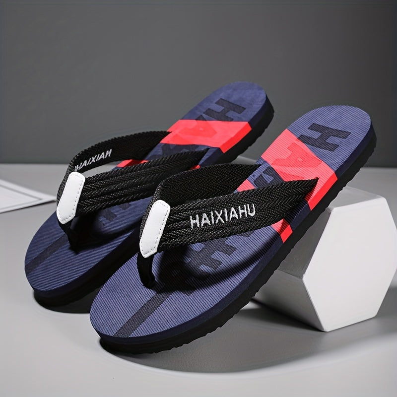 Men's Casual Color-Block Flip-Flops Lightweight and Comfortable