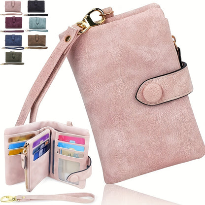 Wallet - Compact Short Design with Solid Color Finish, Stylish Coin Purse, Secure Flap Snap Closure, Ultra-Portable and Lightweight - Perfect for Womens Casual Daily Use