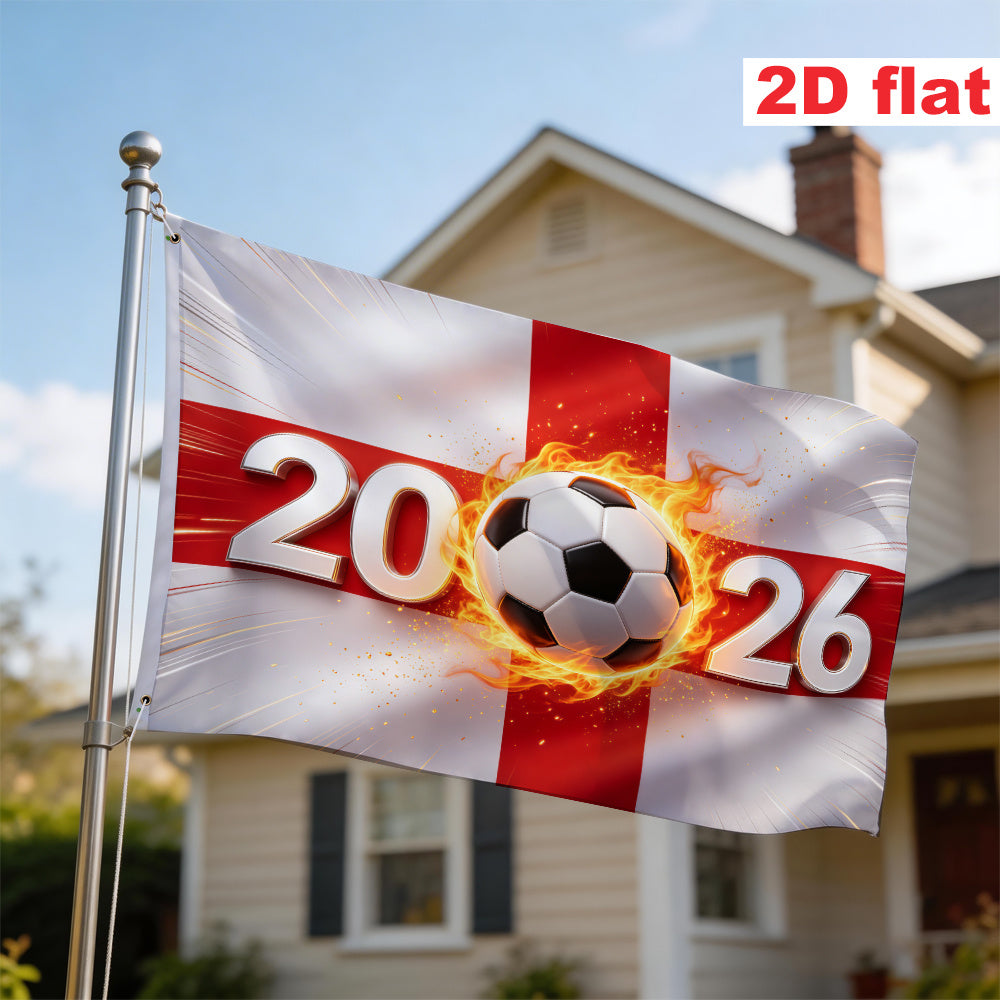 England Football Theme Polyester Party Banner Flag 90x150 cm