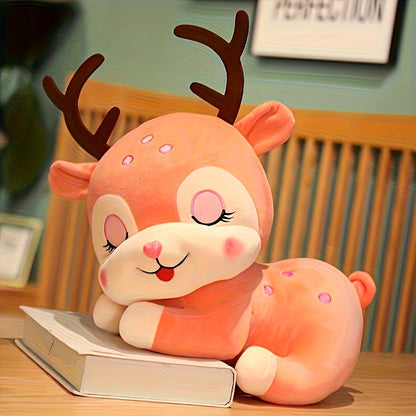 1pc Cute Milu Deer Plush Stuffed Animal - Soft Huggable Dog Stuffers with Filling, Adorable Bedtime Companion for, Birthday Wedding Christmas Gift Suitable for &