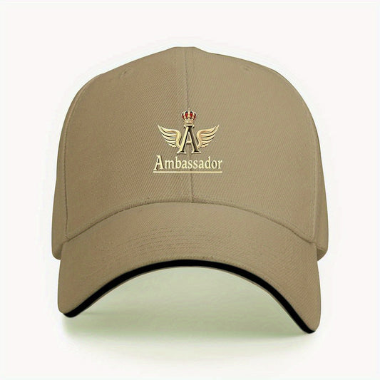 Unisex Lightweight Adjustable Trucker Hat with Golden Winged Emblem