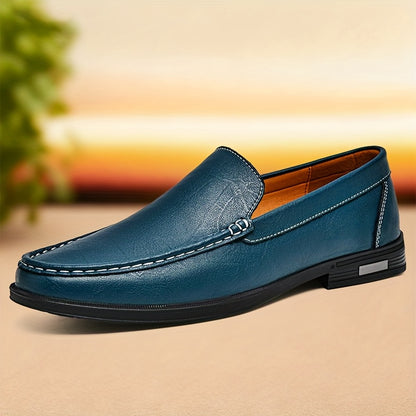 Men's Casual Slip-On Loafers Leather Outdoor Shoes