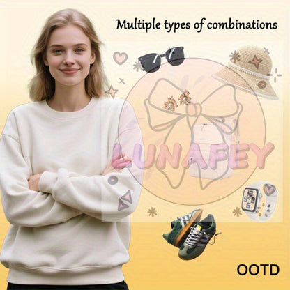 1pc Women's & Unisex Christmas Santa Reindeer Elf Print Sweater - Red Pullover Sweatshirt with Round Neck, Soft Warm Winter Sweating Jacket for Holiday Parties, Family Matching Outfits, Gift (Machine Washable) - Y2K Style All