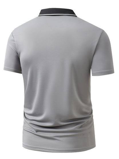 S8 Men'S Quick-Dry Polo Shirt | 4518 Stylish BQSS Design, Airy And Comfortable for Workouts, Casual Wear, And Trendy Lightweight And Sturdy Top with Short Sleeves And Button Features - ayq