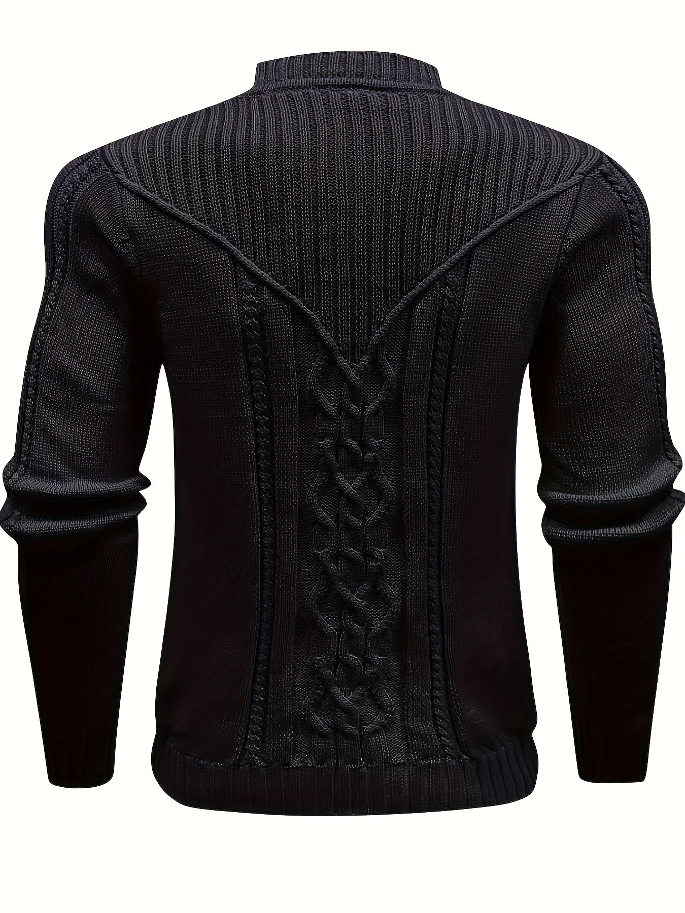 Men'S Gentlemanly Mature Round-Neck Pullover Knitwear for Autumn And Winter