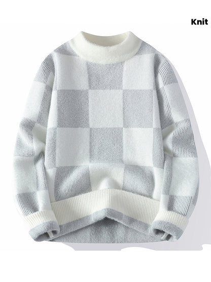 New Men'S Autumn And Winter Pullover Sweater with a Round Neck for Warmth, Knit