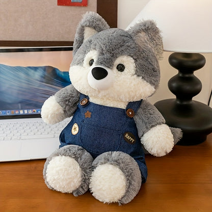 Cute Clothed Husky Plush Toy | Soft Fabric, Ideal for Christmas and Birthday Gifts, Conveys Warmth and Joy