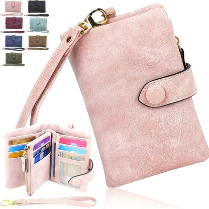 Wallet - Compact Short Design with Solid Color Finish, Stylish Coin Purse, Secure Flap Snap Closure, Ultra-Portable and Lightweight - Perfect for Womens Casual Daily Use