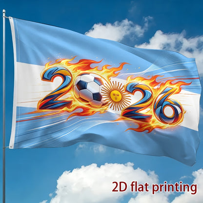 Argentine Flag 2026 Football Fan Banner Polyester Decor