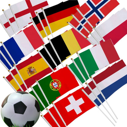 3pcs Portable Hand-Waving Flags for Sports Fans and Events