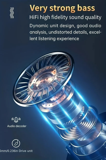 New True TWS Wireless In-Ear Headphones with Digital Display, LED, Charging Case, Wake Up Motion Theater, Noise Cancellation, Touch Control, Volume Control, Wireless, USB Charging, 800mAh Lithium Battery