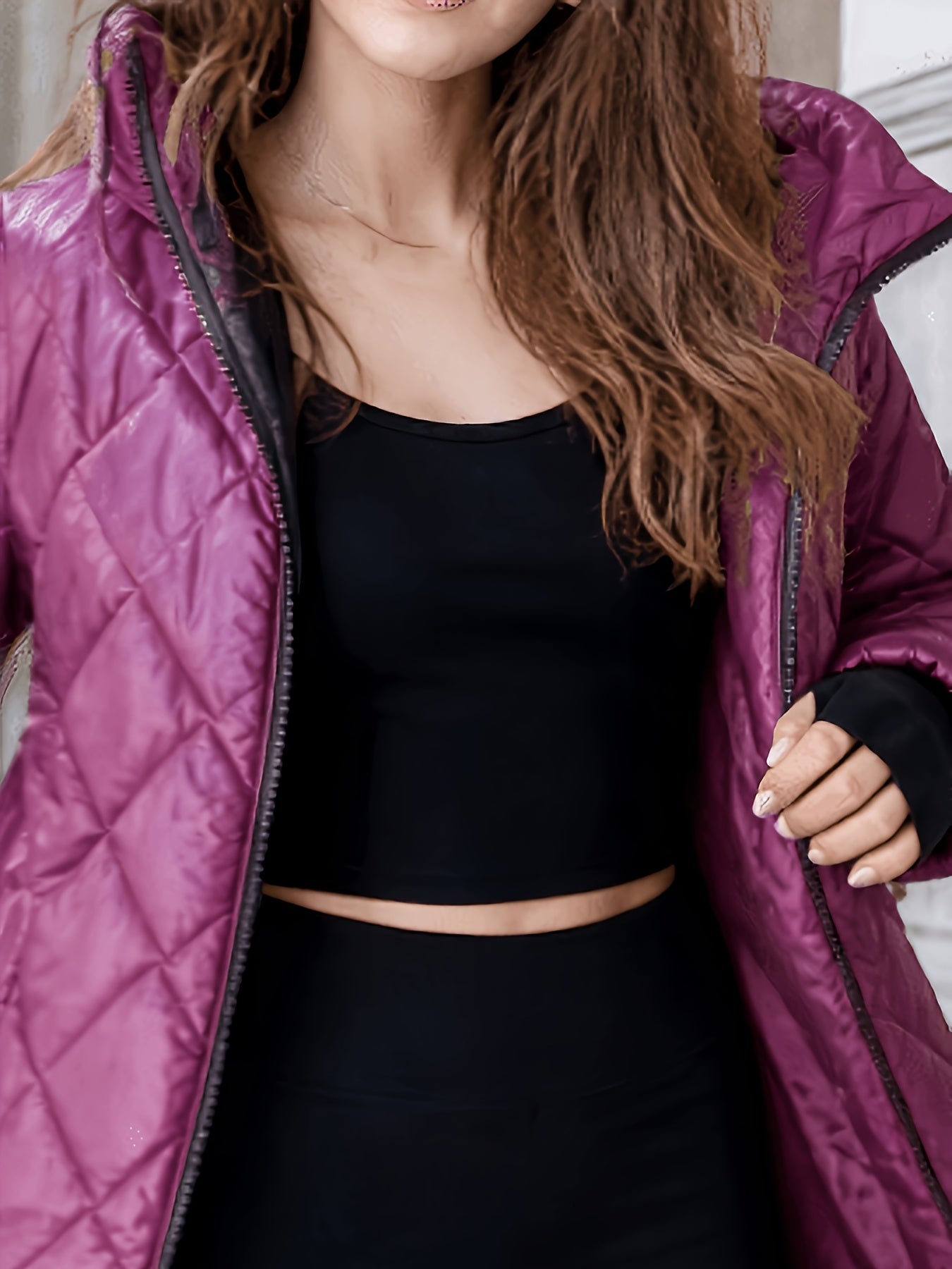 Women's Loose Hooded Jacket, Soft Warm Casual Outerwear