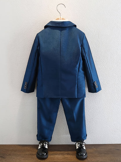 Boys' 3-Piece Slim Fit Suit Set for Spring and Fall