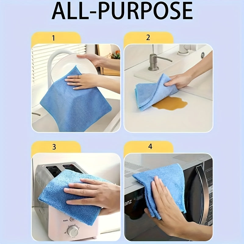 5pcs/10pcs, Cleaning Towels, Reusable Cleaning Cloths for automotive Detailing tools, Oil-Free Dish Cloths Multi-Purpose Cleaning Towels, Kitchen Wipes, Household Wipes, Kitchen Bathroom Cleaning Towels, Durable Absorbent Tow