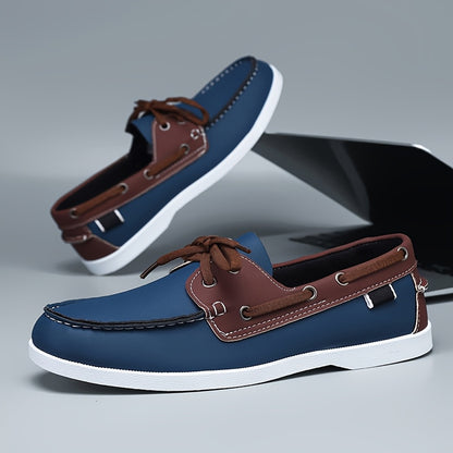 Men's Casual Low-Top Sneakers with PU Upper - All Season